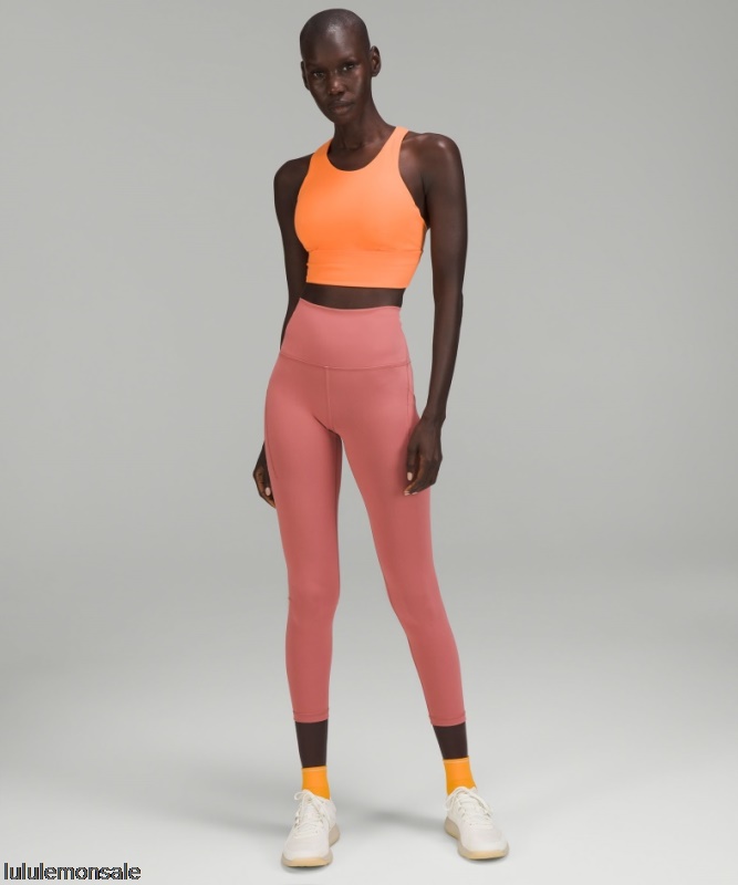 Lululemon Damen DELULU059 | Brier Rose Wunder Train Hoch Sitzend Mit Taschen 25
